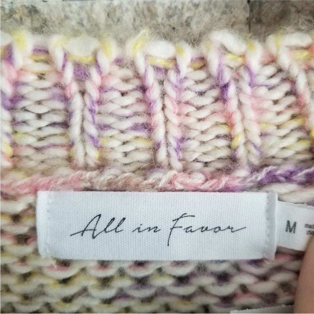 All in Favor PASTEL MARLED SWEATER